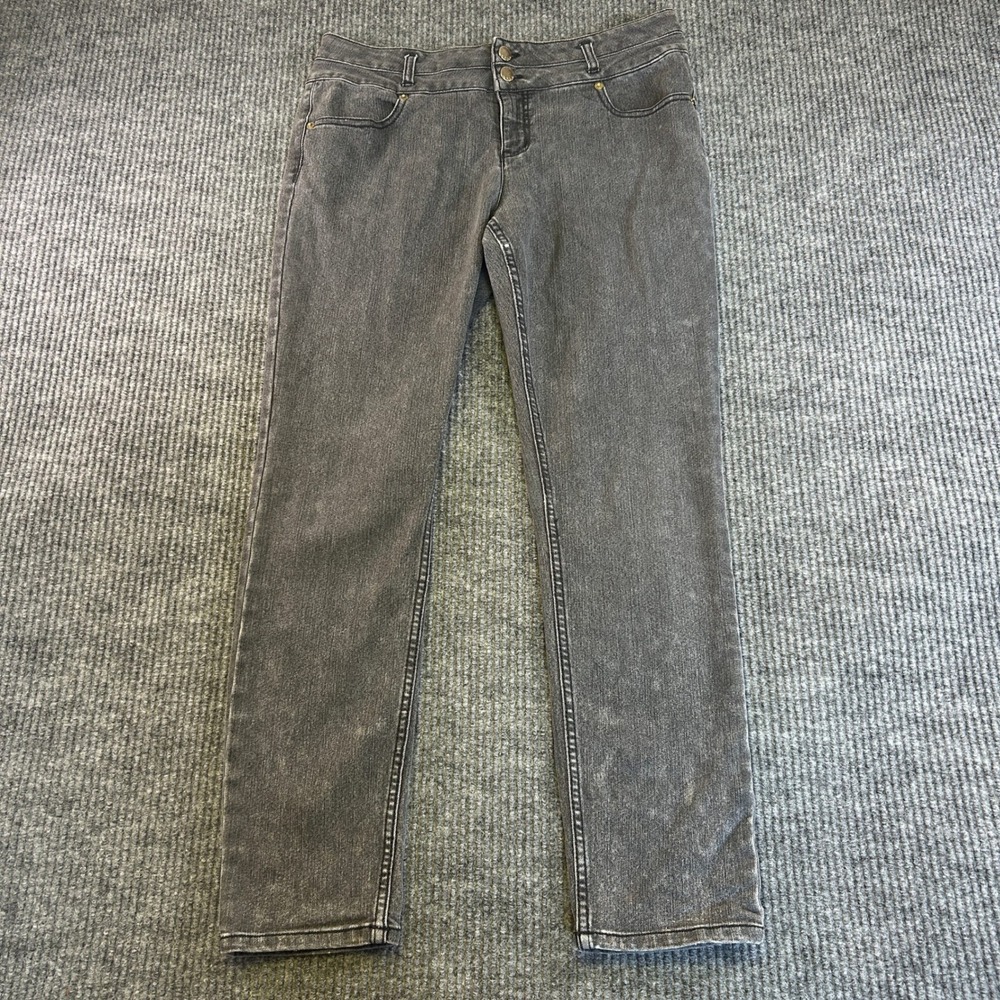 No Boundaries Black Wash Skinny Jeans Double Button Mid Rise Size 13 NJ34B709XB